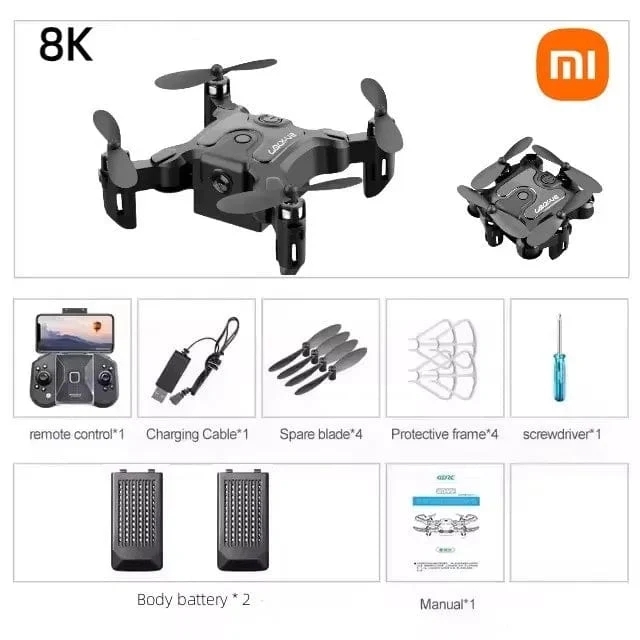 Xiaomi V2 Mini Drohne Professionelle HD Kamera 5G Wifi FPV Luftdruck Höhe Halten Faltbare Quadcopter RC Drohne Spielzeug Neue UAV
