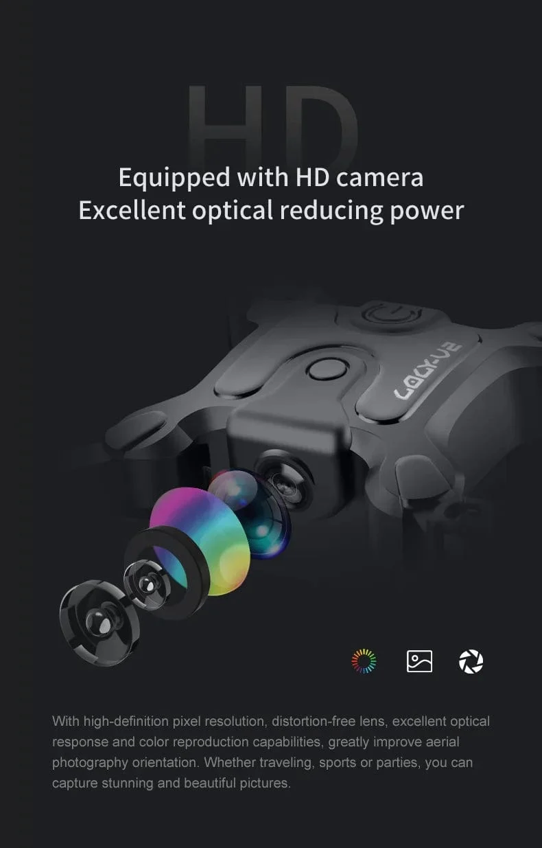 Xiaomi V2 Mini Drohne Professionelle HD Kamera 5G Wifi FPV Luftdruck Höhe Halten Faltbare Quadcopter RC Drohne Spielzeug Neue UAV