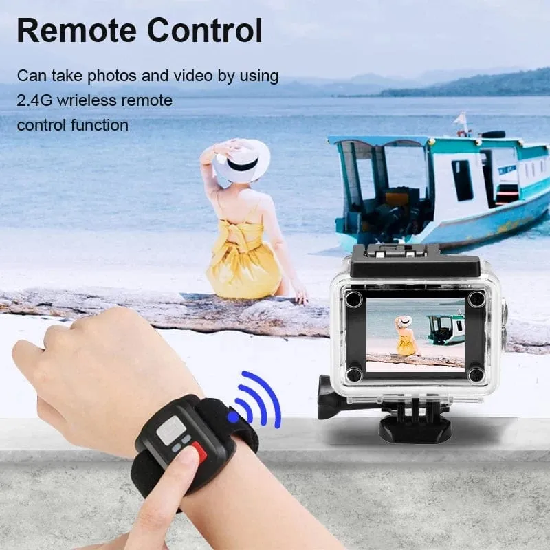 4K Action Kamera 1080P/30FPS WiFi 2.0" 170D Unterwasser Wasserdichte Helm Video Aufnahme Kamera Sport Kameras Outdoor Mini Cam