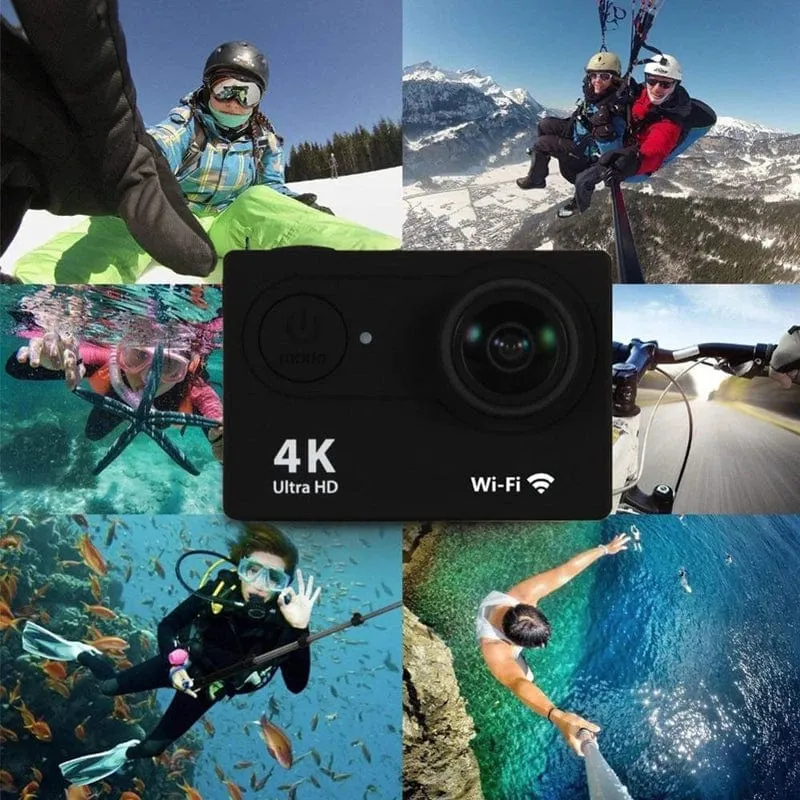 4K Action Kamera 1080P/30FPS WiFi 2.0" 170D Unterwasser Wasserdichte Helm Video Aufnahme Kamera Sport Kameras Outdoor Mini Cam