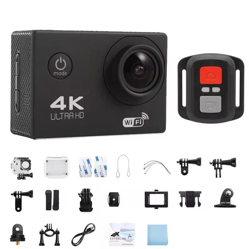4K Action Kamera 1080P/30FPS WiFi 2.0" 170D Unterwasser Wasserdichte Helm Video Aufnahme Kamera Sport Kameras Outdoor Mini Cam