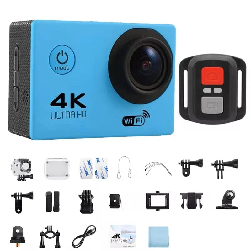 4K Action Kamera 1080P/30FPS WiFi 2.0" 170D Unterwasser Wasserdichte Helm Video Aufnahme Kamera Sport Kameras Outdoor Mini Cam