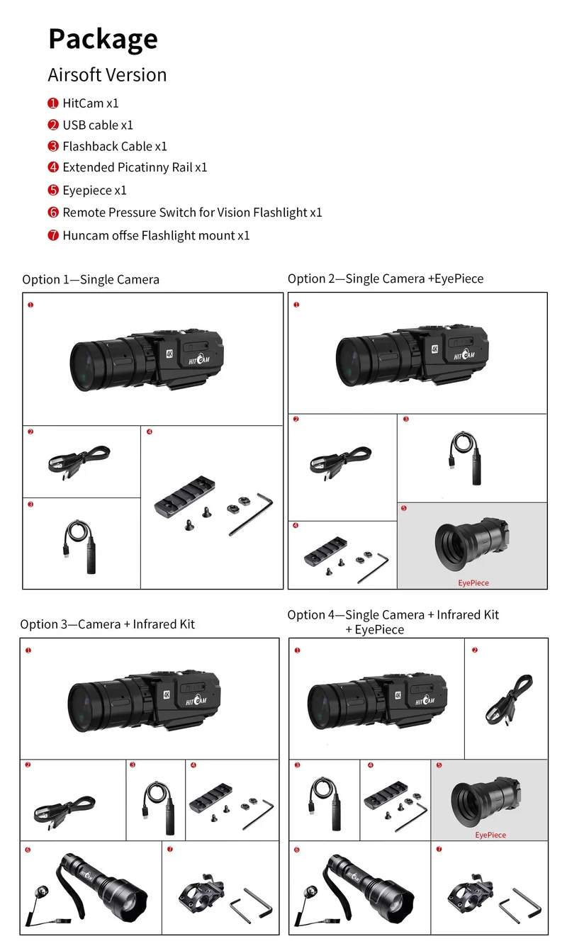 RunCam HitCam 4K 10X Optik Zoom Digitale Airsoft-Kamera