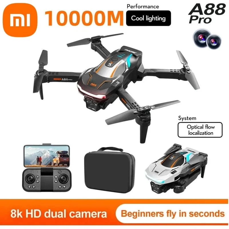 Xiaomi A88Pro Kameradrohne Professionelle 8K Doppelkamera 5G GPS-Positionierung Hindernisvermeidung Optischer Fluss RC ﻿Brushless 10000M
