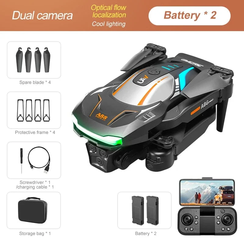 Xiaomi A88Pro Kameradrohne Professionelle 8K Doppelkamera 5G GPS-Positionierung Hindernisvermeidung Optischer Fluss RC ﻿Brushless 10000M