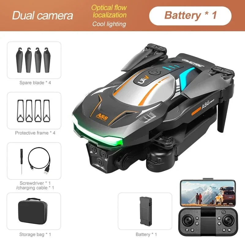 Xiaomi A88Pro Kameradrohne Professionelle 8K Doppelkamera 5G GPS-Positionierung Hindernisvermeidung Optischer Fluss RC ﻿Brushless 10000M