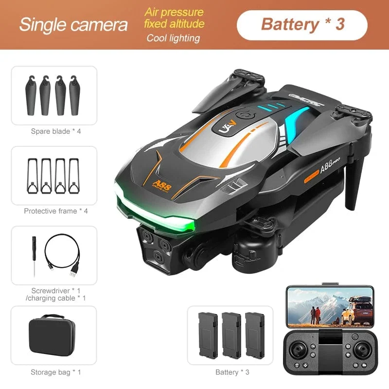 Xiaomi A88Pro Kameradrohne Professionelle 8K Doppelkamera 5G GPS-Positionierung Hindernisvermeidung Optischer Fluss RC ﻿Brushless 10000M