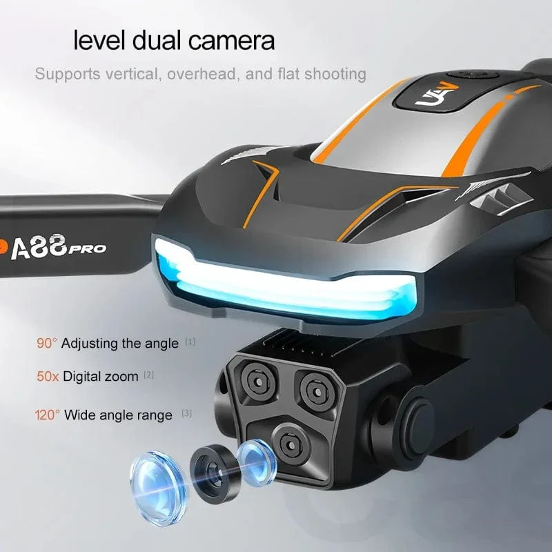 Xiaomi A88Pro Kameradrohne Professionelle 8K Doppelkamera 5G GPS-Positionierung Hindernisvermeidung Optischer Fluss RC ﻿Brushless 10000M