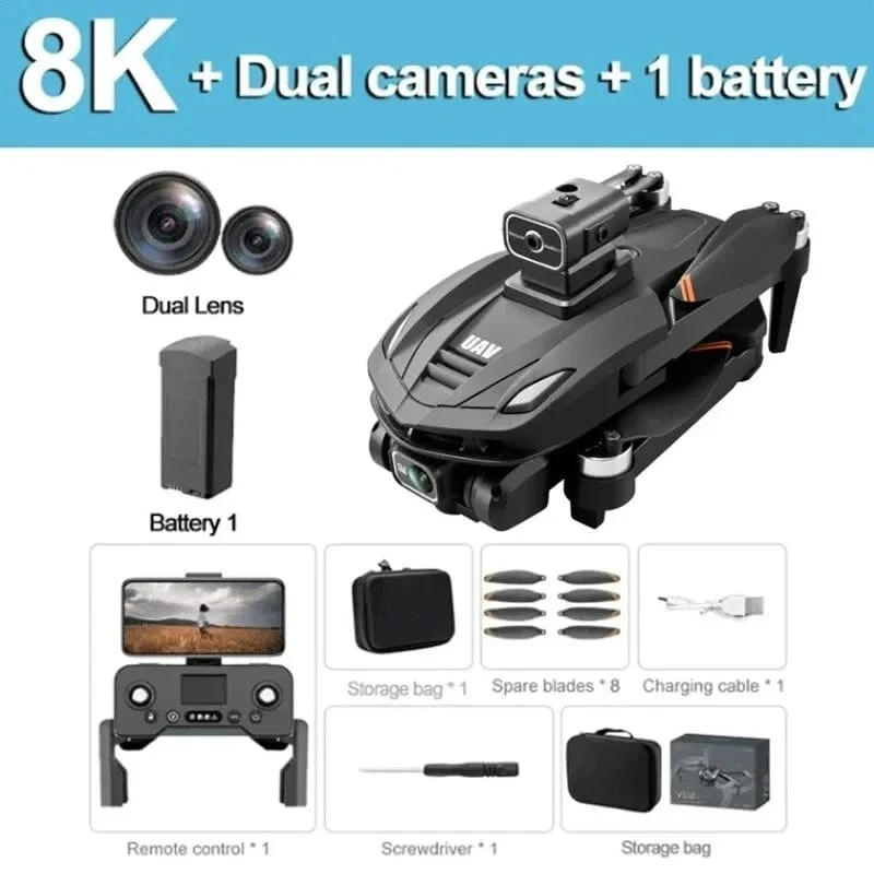 Für Xiaomi V168 MAX PRO Drohne GPS 8K HD Kamera 5G WIFI FPV Bürstenloser RC Quadcopter Hindernisvermeidung Automatische Rückkehr für Spielzeug