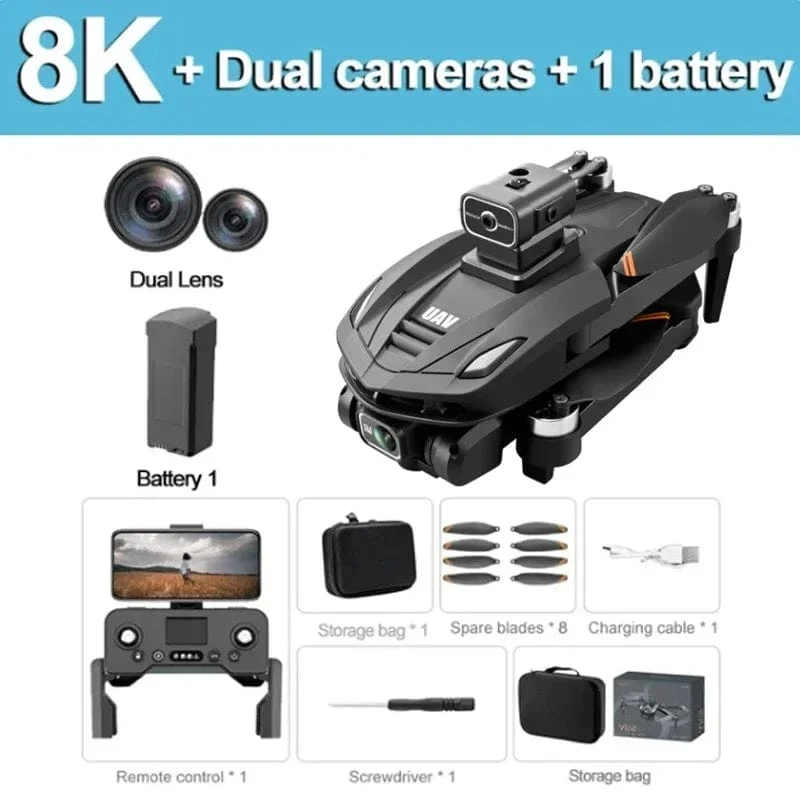 Für Xiaomi V168 MAX PRO Drohne GPS 8K HD Kamera 5G WIFI FPV Bürstenloser RC Quadcopter Hindernisvermeidung Automatische Rückkehr für Spielzeug