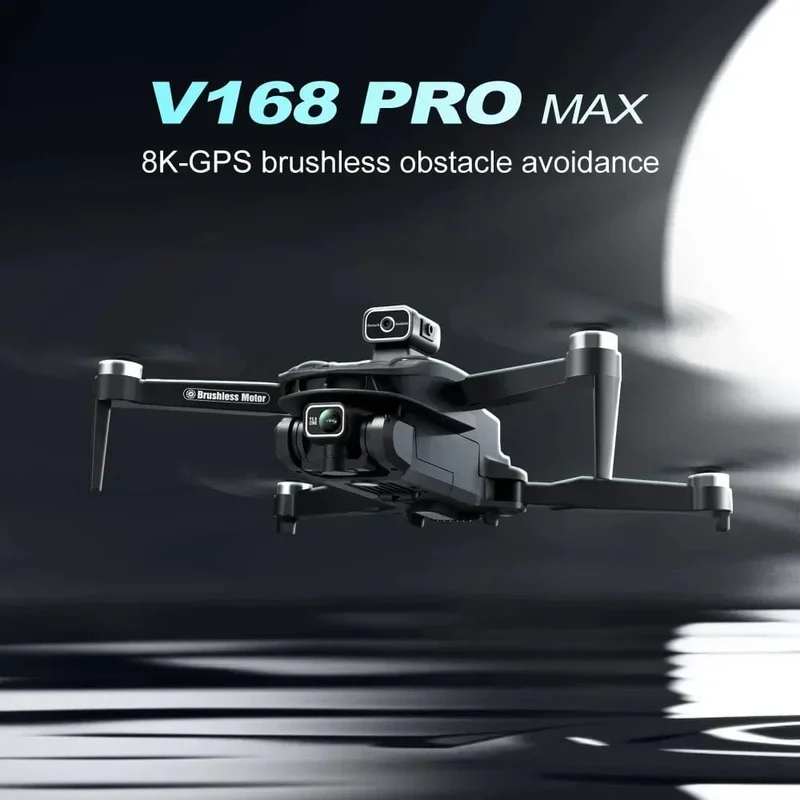 Für Xiaomi V168 MAX PRO Drohne GPS 8K HD Kamera 5G WIFI FPV Bürstenloser RC Quadcopter Hindernisvermeidung Automatische Rückkehr für Spielzeug