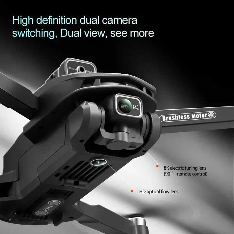 Für Xiaomi V168 MAX PRO Drohne GPS 8K HD Kamera 5G WIFI FPV Bürstenloser RC Quadcopter Hindernisvermeidung Automatische Rückkehr für Spielzeug
