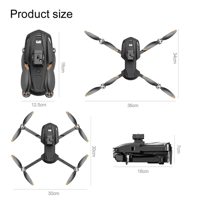 Für Xiaomi V168 MAX PRO Drohne GPS 8K HD Kamera 5G WIFI FPV Bürstenloser RC Quadcopter Hindernisvermeidung Automatische Rückkehr für Spielzeug