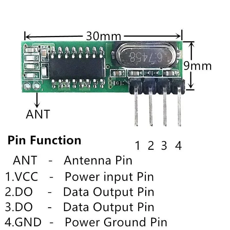 GERMA 433 MHz Superheterodyne RF Empfänger und Sender Modul Für Arduino Uno Wireless Modul Diy Kit 433 MHz Fernbedienung