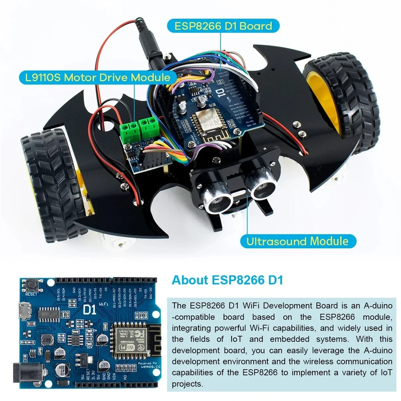 LAFVIN 2WD Smart Roboter Auto Chassis Kit für Arduino Projekt DIY Elektronische Pädagogische Automatisierung Roboter Auto