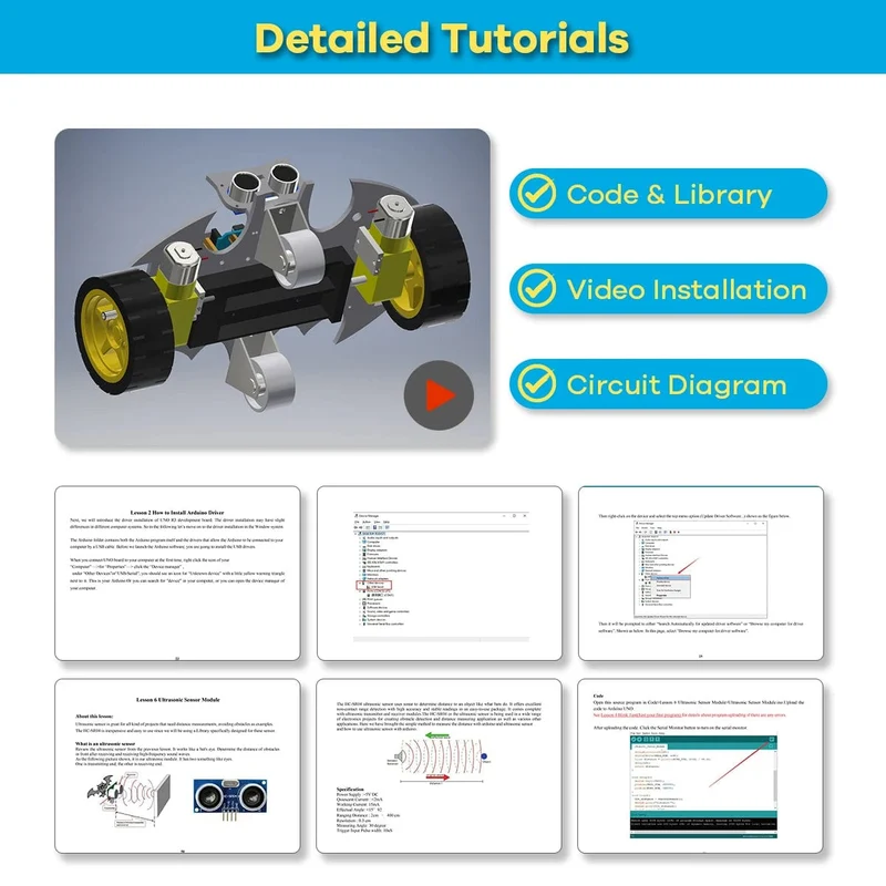 LAFVIN 2WD Smart Roboter Auto Chassis Kit für Arduino Projekt DIY Elektronische Pädagogische Automatisierung Roboter Auto