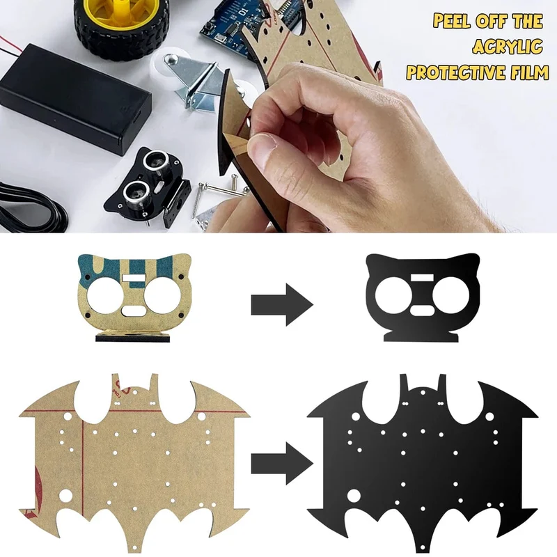LAFVIN 2WD Smart Roboter Auto Chassis Kit für Arduino Projekt DIY Elektronische Pädagogische Automatisierung Roboter Auto