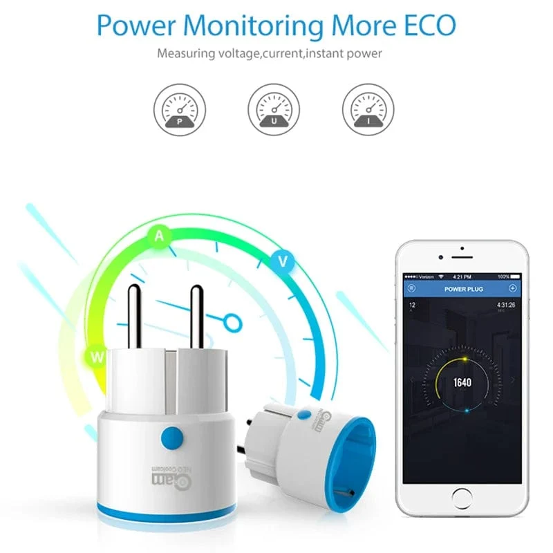 NEO Coolcam ZWAVE PLUS EU Smart Power Steckdose Home Automation Alarm System Z Wave 868.4 MHz Videofrequenz