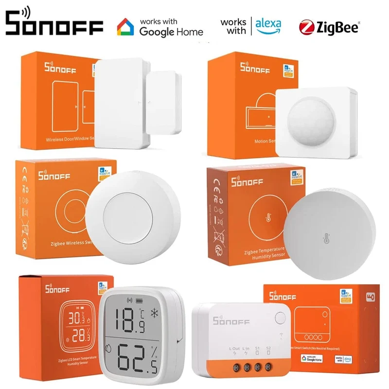 SONOFF Zigbee Bridge / Funkschalter / Temperatur-/Feuchtigkeitssensor / Bewegungssensor / Funk-Tür-/Fenstersensor / ZBMINIL2-Automatisierungskits