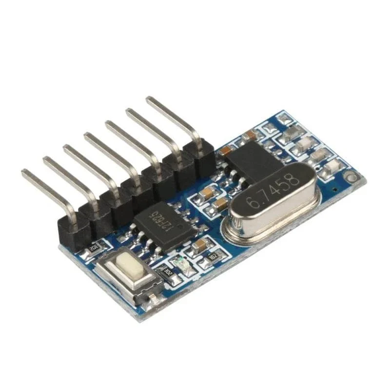 GERMA RF 433 MHz Sender 4-Tasten-Fernbedienung + Empfängermodul Feste EV1527-Dekodierung 4-Kanal-Ausgang mit Lern-DIY-Kit