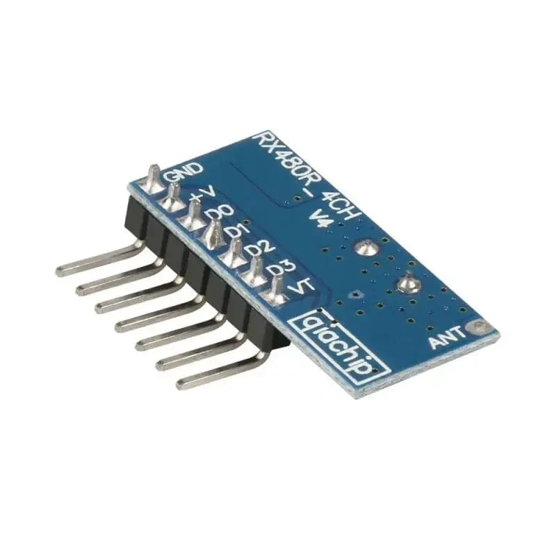 GERMA RF 433 MHz Sender 4-Tasten-Fernbedienung + Empfängermodul Feste EV1527-Dekodierung 4-Kanal-Ausgang mit Lern-DIY-Kit