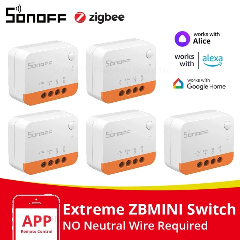 1/3/5PCS Itead SONOFF ZBMINI-L2 Zigbee DIY Smart Switch Modul Kein Neutralleiter erforderlich 2-Wege-Steuerung für Smart Home Automation