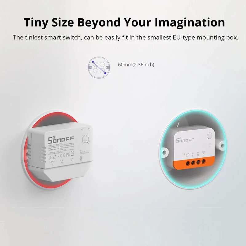 1/3/5PCS Itead SONOFF ZBMINI-L2 Zigbee DIY Smart Switch Modul Kein Neutralleiter erforderlich 2-Wege-Steuerung für Smart Home Automation