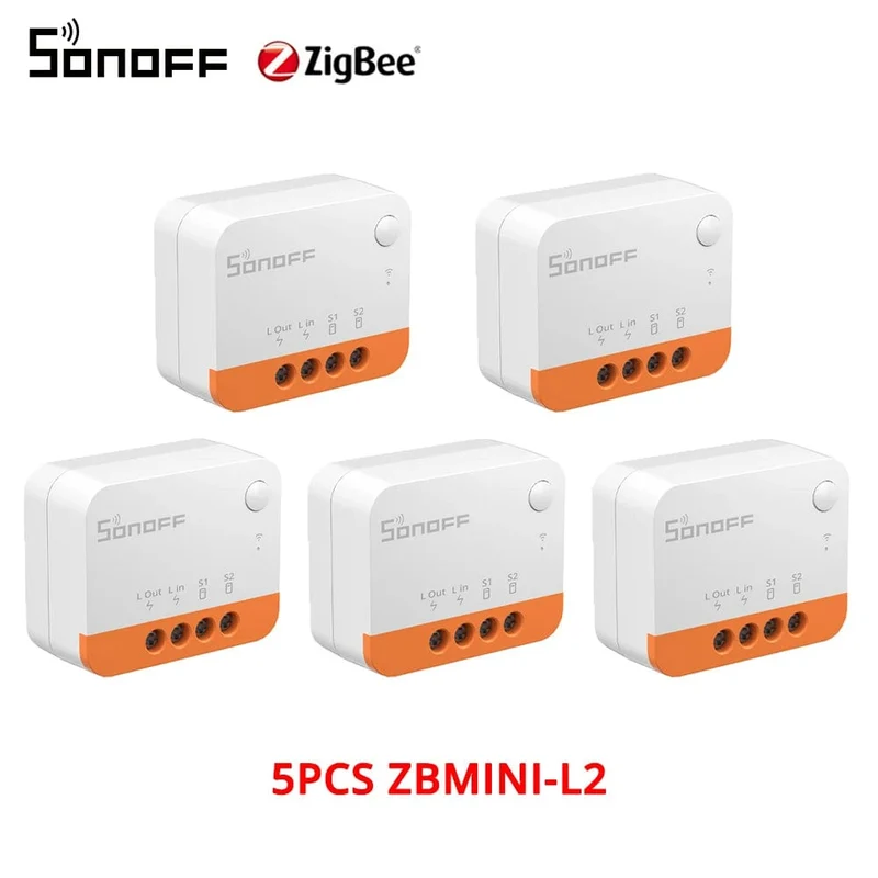 1/3/5PCS Itead SONOFF ZBMINI-L2 Zigbee DIY Smart Switch Modul Kein Neutralleiter erforderlich 2-Wege-Steuerung für Smart Home Automation