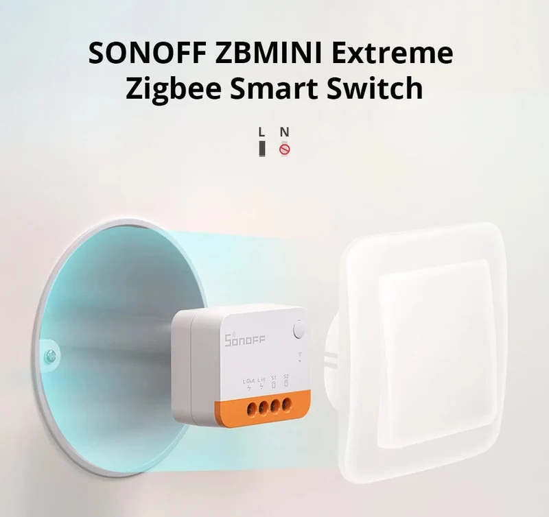 1/3/5PCS Itead SONOFF ZBMINI-L2 Zigbee DIY Smart Switch Modul Kein Neutralleiter erforderlich 2-Wege-Steuerung für Smart Home Automation