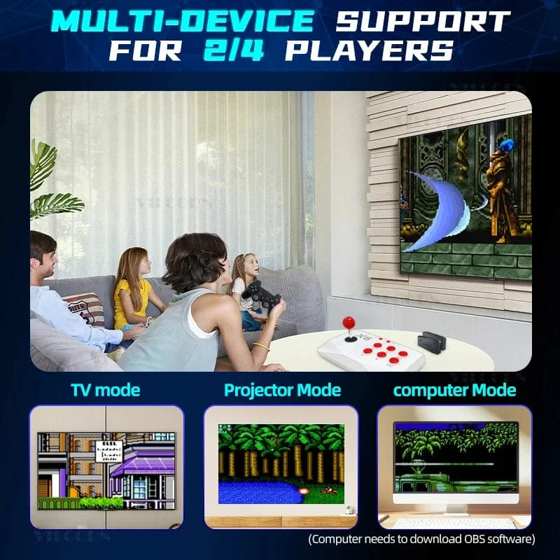 2024 aktualisierte 4K Game Stick Retro-Videospielkonsole für PS1/GBA/MD/Dendy 15 + Emulator unterstützt Bildschirmprojektion