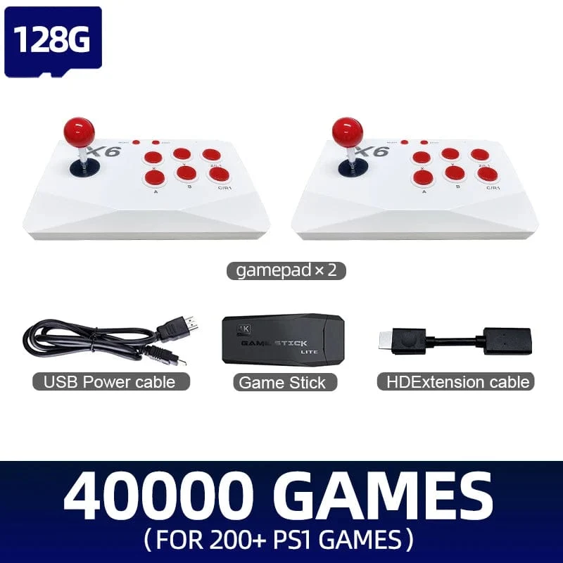 2024 aktualisierte 4K Game Stick Retro-Videospielkonsole für PS1/GBA/MD/Dendy 15 + Emulator unterstützt Bildschirmprojektion