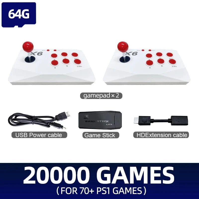 2024 aktualisierte 4K Game Stick Retro-Videospielkonsole für PS1/GBA/MD/Dendy 15 + Emulator unterstützt Bildschirmprojektion