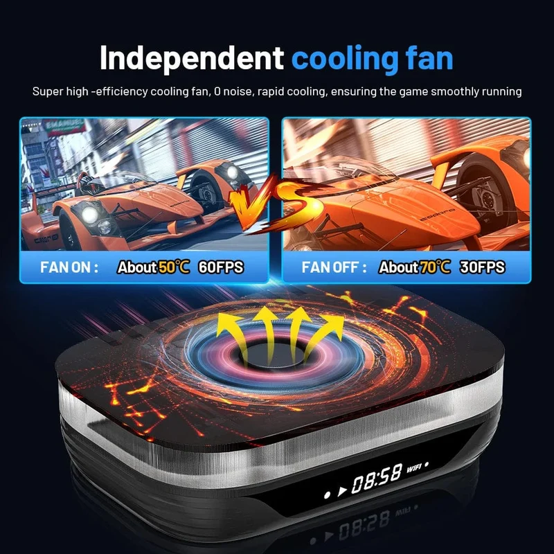 KINHANK Amlogic S905X4 Retro-Videospielkonsole Super Console X4 Plus 90000 Spiele für über 60 Emulatoren Arcade/MAME/NAOMI 4K HD TVBox