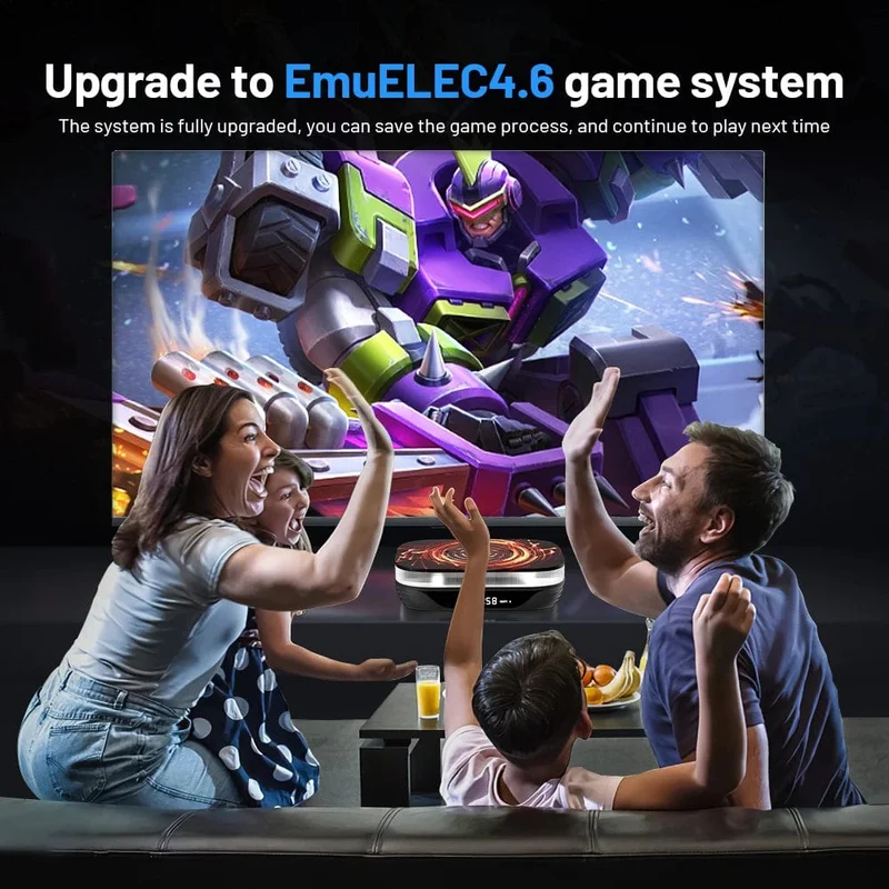 KINHANK Amlogic S905X4 Retro-Videospielkonsole Super Console X4 Plus 90000 Spiele für über 60 Emulatoren Arcade/MAME/NAOMI 4K HD TVBox