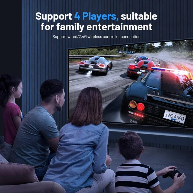 KINHANK Amlogic S905X4 Retro-Videospielkonsole Super Console X4 Plus 90000 Spiele für über 60 Emulatoren Arcade/MAME/NAOMI 4K HD TVBox