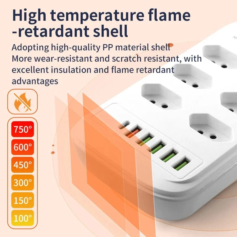 Brasilien Stecker AC Outlets Multitap Power Streifen Linie Filter Buchse Verlängerung Kabel Elektrische Mit USB Typ C Ladegerät Netzwerk Adapter
