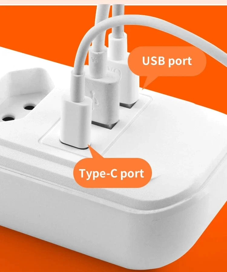 Brasilien Stecker AC Outlets Multitap Power Streifen Linie Filter Buchse Verlängerung Kabel Elektrische Mit USB Typ C Ladegerät Netzwerk Adapter