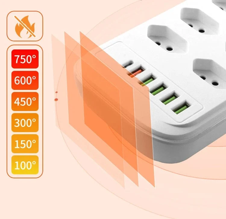 Brasilien Stecker AC Outlets Multitap Power Streifen Linie Filter Buchse Verlängerung Kabel Elektrische Mit USB Typ C Ladegerät Netzwerk Adapter