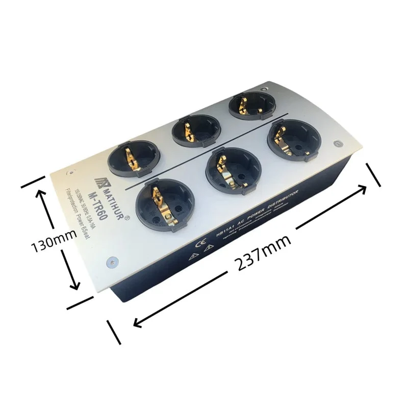 HiFi MATIHUR M-TR60 AC Power Filter Buchse Rauschunterdrückung Überlastschutz Spannungsfunktion Audioverstärker EU Steckerplatine