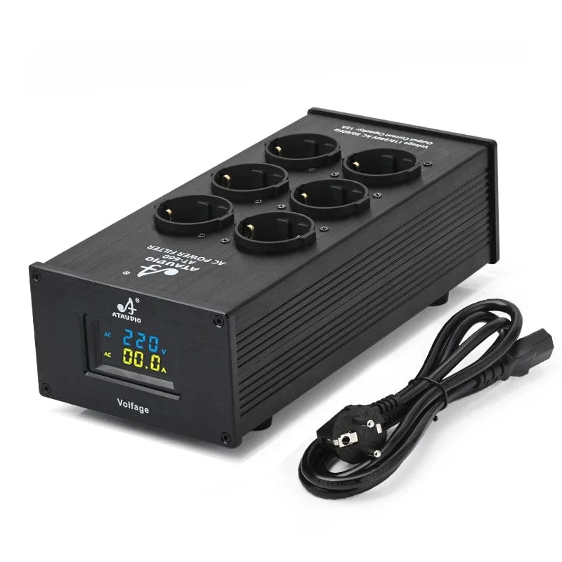 Hi-End-EU-HiFi-Netzfilter für Standard-EU-Steckdosen, rauschfreier Audio-Reinigungsfilter, Netzaufbereiter mit EU-Steckdosenleiste