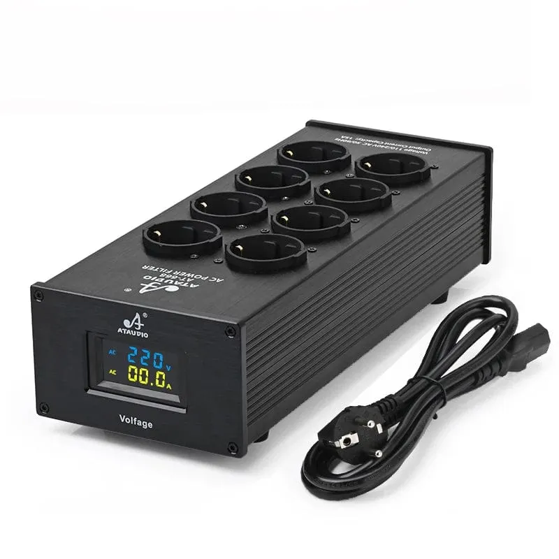 Hi-End-EU-HiFi-Netzfilter für Standard-EU-Steckdosen, rauschfreier Audio-Reinigungsfilter, Netzaufbereiter mit EU-Steckdosenleiste