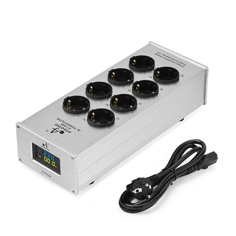 Hi-End-EU-HiFi-Netzfilter für Standard-EU-Steckdosen, rauschfreier Audio-Reinigungsfilter, Netzaufbereiter mit EU-Steckdosenleiste