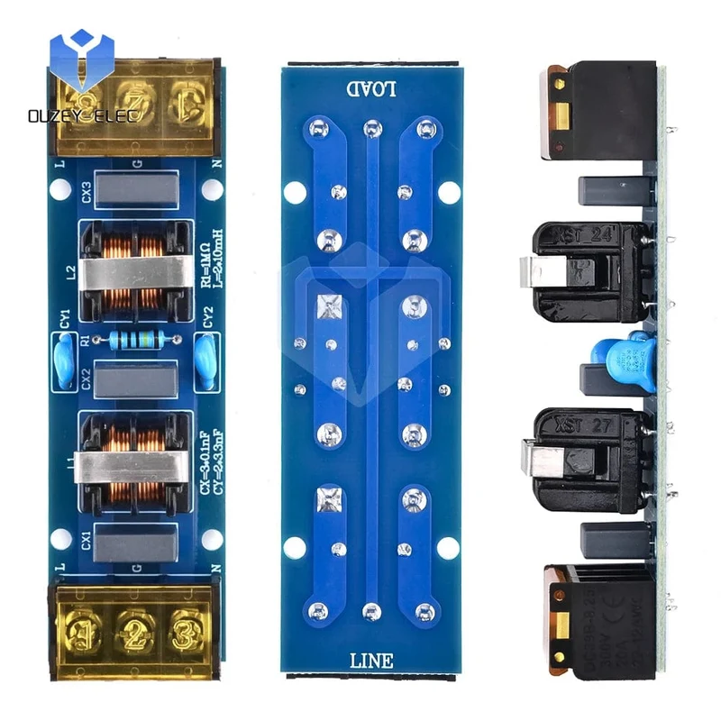 6A/25A Power Filter Board EMI Hohe Frequenz Zwei-Stufen Netzteil Tiefpass Filter Modul Power Management EMI Filter