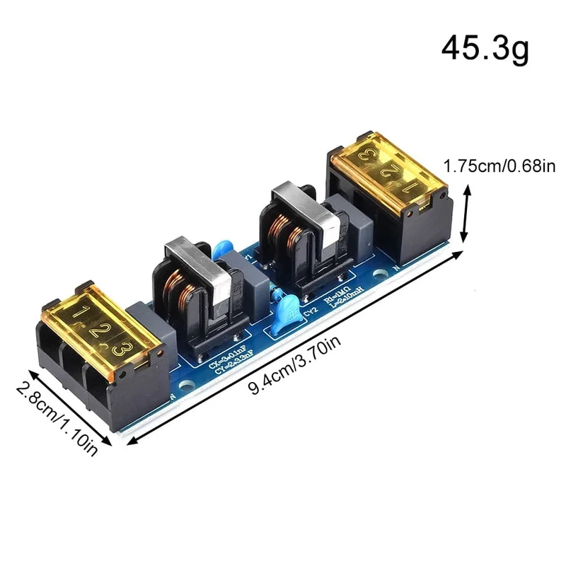 6A/25A Power Filter Board EMI Hohe Frequenz Zwei-Stufen Netzteil Tiefpass Filter Modul Power Management EMI Filter