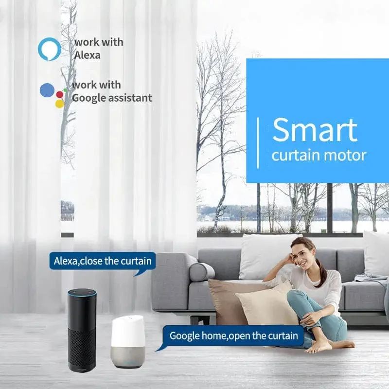 Günstige Tuya 3 Generation Kürzere WiFi Vorhang Motor Elektrische Schiene Stange Automatische System Smart Home Vorhänge Fernbedienung