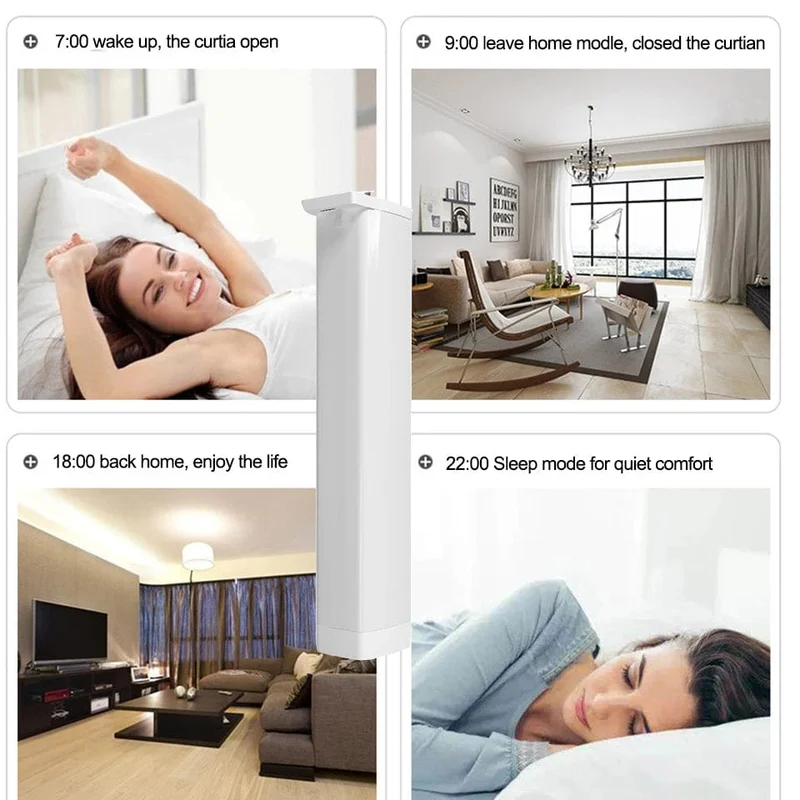Günstige Tuya 3 Generation Kürzere WiFi Vorhang Motor Elektrische Schiene Stange Automatische System Smart Home Vorhänge Fernbedienung