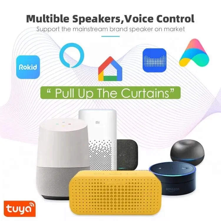 Günstige Tuya 3 Generation Kürzere WiFi Vorhang Motor Elektrische Schiene Stange Automatische System Smart Home Vorhänge Fernbedienung