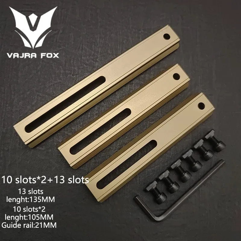 Einstellbarer Lochabstand Schienen 21mm Schiene Gesamtlänge 135mm 105MM 75mm 55MM Schiene Dual System Mlok Keymod Jagdzubehör