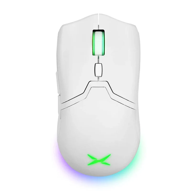 Delux M800 PAW3395 Kabellose Gaming-Maus, RGB-Licht, 26000 DPI, kabelgebunden, programmierbar, ergonomisch, wiederaufladbar, Mäuse für PC, Laptop, Gamer