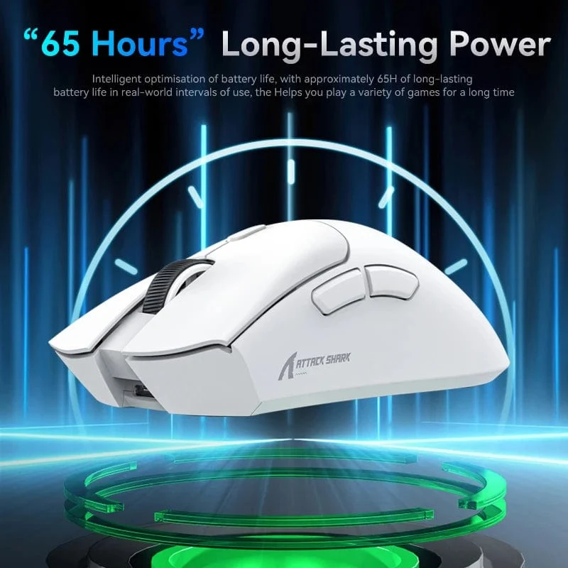 Attack Shark R1 1000Hz Bluetooth-Maus, 18000dpi, PAW3311, Tri-Mode-Verbindung, Makro-Gaming-Maus